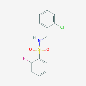 N-[(2-chlorophenyl)methyl]-2-fluorobenzene-1-sulfonamide