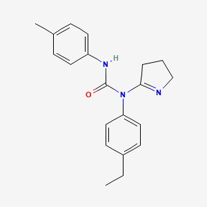 molecular formula C20H23N3O B2605957 1-(3,4-dihydro-2H-pyrrol-5-yl)-1-(4-ethylphenyl)-3-(4-methylphenyl)urea CAS No. 886903-02-2