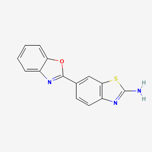molecular formula C14H9N3OS B2605963 6-(1,3-Benzoxazol-2-yl)-1,3-benzothiazol-2-amine CAS No. 301321-03-9