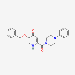 molecular formula C23H23N3O3 B2605966 5-(benzyloxy)-2-(4-phenylpiperazine-1-carbonyl)pyridin-4(1H)-one CAS No. 1021212-50-9