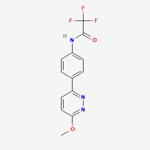 molecular formula C13H10F3N3O2 B2605967 2,2,2-trifluoro-N-(4-(6-methoxypyridazin-3-yl)phenyl)acetamide CAS No. 941895-88-1