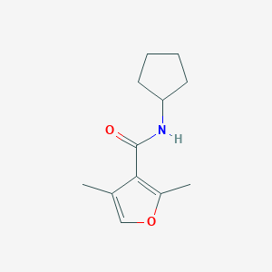 molecular formula C12H17NO2 B2605970 N-环戊基-2,4-二甲基呋喃-3-甲酰胺 CAS No. 923680-18-6