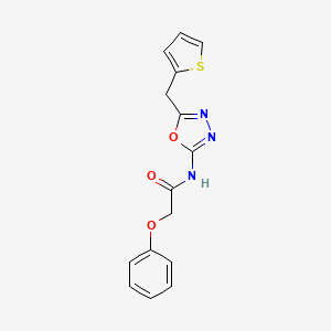 2-phenoxy-N-(5-(thiophen-2-ylmethyl)-1,3,4-oxadiazol-2-yl)acetamide