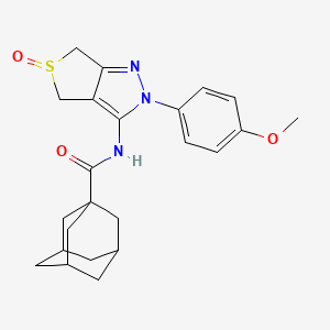 N-[2-(4-methoxyphenyl)-5-oxo-4,6-dihydrothieno[3,4-c]pyrazol-3-yl]adamantane-1-carboxamide