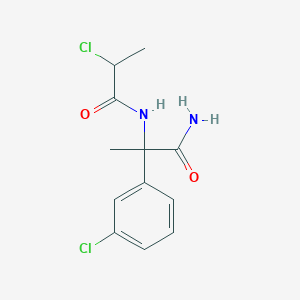 2-(3-Chlorophenyl)-2-(2-chloropropanoylamino)propanamide