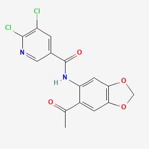 N-(6-acetyl-2H-1,3-benzodioxol-5-yl)-5,6-dichloropyridine-3-carboxamide