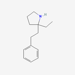 molecular formula C14H21N B2605989 2-乙基-2-苯乙基吡咯烷 CAS No. 1528651-38-8