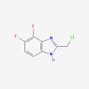 molecular formula C8H5ClF2N2 B2605995 2-(氯甲基)-4,5-二氟-1H-苯并[d]咪唑 CAS No. 1111269-40-9