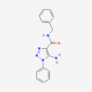 molecular formula C16H15N5O B2606006 5-amino-N-benzyl-1-phenyl-1H-1,2,3-triazole-4-carboxamide CAS No. 451462-45-6