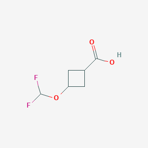 molecular formula C6H8F2O3 B2606008 3-(Difluoromethoxy)cyclobutane-1-carboxylic acid CAS No. 1919865-10-3