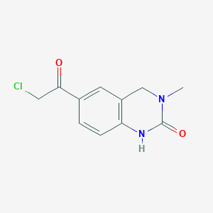 molecular formula C11H11ClN2O2 B2606015 6-(2-Chloroacetyl)-3-methyl-1,2,3,4-tetrahydroquinazolin-2-one CAS No. 118621-05-9