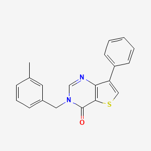 molecular formula C20H16N2OS B2606019 3-(3-甲基苄基)-7-苯基噻吩并[3,2-d]嘧啶-4(3H)-酮 CAS No. 1105224-53-0