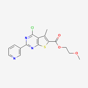 2-Methoxyethyl 4-chloro-5-methyl-2-pyridin-3-ylthieno[2,3-d]pyrimidine-6-carboxylate