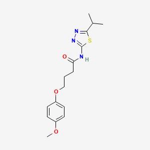 molecular formula C16H21N3O3S B2606023 N-(5-isopropyl-1,3,4-thiadiazol-2-yl)-4-(4-methoxyphenoxy)butanamide CAS No. 459418-37-2