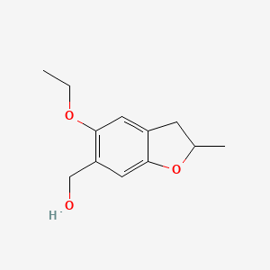 molecular formula C12H16O3 B2606032 5-乙氧基-2-甲基-2,3-二氢-1-苯并呋喃-6-基)甲醇 CAS No. 926210-40-4