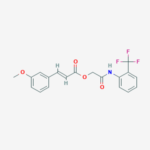 molecular formula C19H16F3NO4 B2606038 [2-oxo-2-[2-(trifluoromethyl)anilino]ethyl] (E)-3-(3-methoxyphenyl)prop-2-enoate CAS No. 728927-30-8