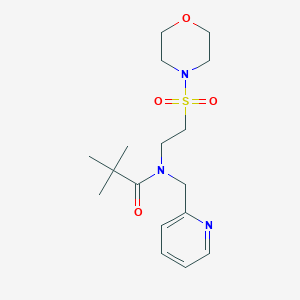 2,2-dimethyl-N-[2-(4-morpholinylsulfonyl)ethyl]-N-(2-pyridinylmethyl)propanamide