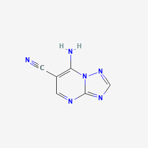 molecular formula C6H4N6 B2606051 7-Amino-[1,2,4]triazolo[1,5-a]pyrimidine-6-carbonitrile CAS No. 28524-64-3