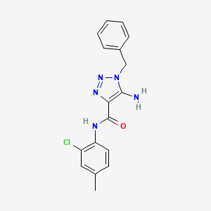molecular formula C17H16ClN5O B2606052 5-amino-1-benzyl-N-(2-chloro-4-methylphenyl)-1H-1,2,3-triazole-4-carboxamide CAS No. 899750-00-6