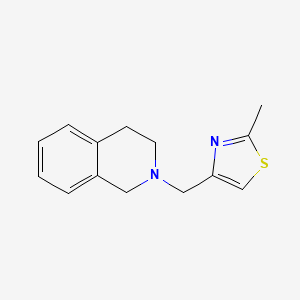 molecular formula C14H16N2S B2606064 4-((3,4-dihydroisoquinolin-2(1H)-yl)methyl)-2-methylthiazole CAS No. 2034241-69-3