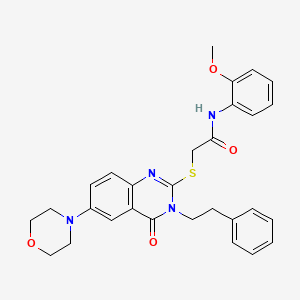 N-(2-methoxyphenyl)-2-((6-morpholino-4-oxo-3-phenethyl-3,4-dihydroquinazolin-2-yl)thio)acetamide