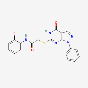 N-(2-fluorophenyl)-2-({4-oxo-1-phenyl-1H,4H,5H-pyrazolo[3,4-d]pyrimidin-6-yl}sulfanyl)acetamide