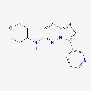 molecular formula C16H17N5O B2606091 N-(oxan-4-yl)-3-(pyridin-3-yl)imidazo[1,2-b]pyridazin-6-amine CAS No. 928336-02-1