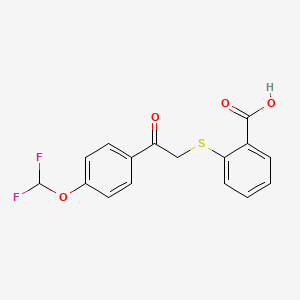 2-({2-[4-(Difluoromethoxy)phenyl]-2-oxoethyl}sulfanyl)benzoic acid