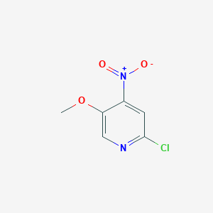 molecular formula C6H5ClN2O3 B2606098 2-Chloro-5-methoxy-4-nitropyridine CAS No. 1805667-69-9; 22353-52-2