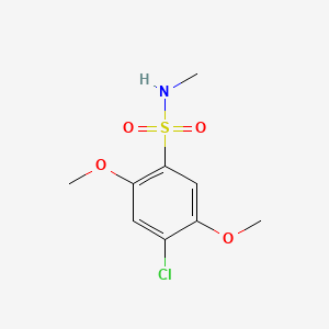 molecular formula C9H12ClNO4S B2606102 4-chloro-2,5-dimethoxy-N-methylbenzenesulfonamide CAS No. 1206117-09-0
