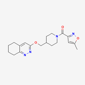 (5-Methyl-1,2-oxazol-3-yl)-[4-(5,6,7,8-tetrahydrocinnolin-3-yloxymethyl)piperidin-1-yl]methanone