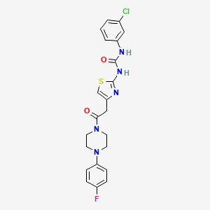 1-(3-Chlorophenyl)-3-(4-(2-(4-(4-fluorophenyl)piperazin-1-yl)-2-oxoethyl)thiazol-2-yl)urea