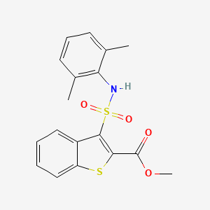 molecular formula C18H17NO4S2 B2606114 Methyl 3-[(2,6-dimethylphenyl)sulfamoyl]-1-benzothiophene-2-carboxylate CAS No. 932304-06-8
