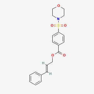 molecular formula C20H21NO5S B2606124 (2E)-3-phenylprop-2-en-1-yl 4-(morpholin-4-ylsulfonyl)benzoate CAS No. 304475-32-9