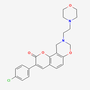 3-(4-chlorophenyl)-9-(2-morpholinoethyl)-9,10-dihydrochromeno[8,7-e][1,3]oxazin-2(8H)-one