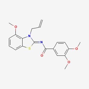 molecular formula C20H20N2O4S B2606132 (Z)-N-(3-allyl-4-methoxybenzo[d]thiazol-2(3H)-ylidene)-3,4-dimethoxybenzamide CAS No. 868376-27-6