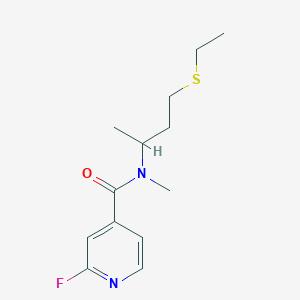 molecular formula C13H19FN2OS B2606133 N-[4-(ethylsulfanyl)butan-2-yl]-2-fluoro-N-methylpyridine-4-carboxamide CAS No. 1384692-90-3