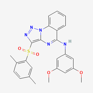 molecular formula C25H23N5O4S B2606134 N-(3,5-dimethoxyphenyl)-3-[(2,5-dimethylphenyl)sulfonyl][1,2,3]triazolo[1,5-a]quinazolin-5-amine CAS No. 899761-41-2