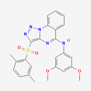 molecular formula C25H23N5O4S B2606134 N-(3,5-二甲氧基苯基)-3-[(2,5-二甲基苯基)磺酰基][1,2,3]三唑并[1,5-a]喹唑啉-5-胺 CAS No. 899761-41-2