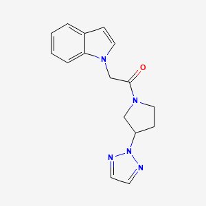 1-(3-(2H-1,2,3-triazol-2-yl)pyrrolidin-1-yl)-2-(1H-indol-1-yl)ethanone