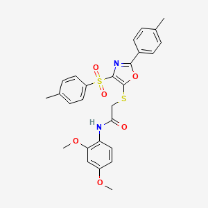 N-(2,4-dimethoxyphenyl)-2-((2-(p-tolyl)-4-tosyloxazol-5-yl)thio)acetamide