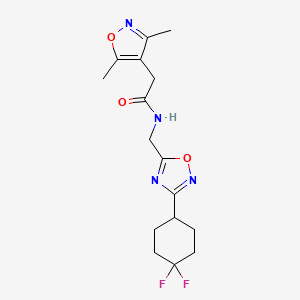 N-((3-(4,4-difluorocyclohexyl)-1,2,4-oxadiazol-5-yl)methyl)-2-(3,5-dimethylisoxazol-4-yl)acetamide
