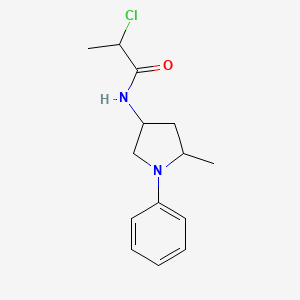 2-Chloro-N-(5-methyl-1-phenylpyrrolidin-3-yl)propanamide