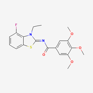 N-(3-ethyl-4-fluoro-1,3-benzothiazol-2-ylidene)-3,4,5-trimethoxybenzamide