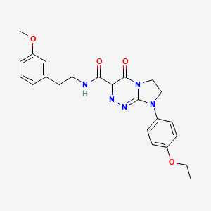 molecular formula C23H25N5O4 B2606155 8-(4-乙氧苯基)-N-(3-甲氧基苯乙基)-4-氧代-4,6,7,8-四氢咪唑并[2,1-c][1,2,4]三嗪-3-甲酰胺 CAS No. 946361-77-9