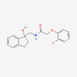 molecular formula C18H18FNO3 B2606159 2-(2-fluorophenoxy)-N-((1-hydroxy-2,3-dihydro-1H-inden-1-yl)methyl)acetamide CAS No. 1396875-11-8