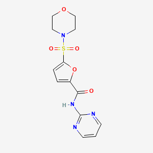 molecular formula C13H14N4O5S B2606163 5-(morpholinosulfonyl)-N-(pyrimidin-2-yl)furan-2-carboxamide CAS No. 1172747-39-5