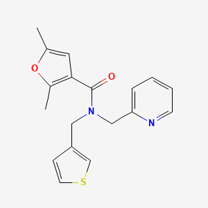 molecular formula C18H18N2O2S B2606165 2,5-dimethyl-N-(pyridin-2-ylmethyl)-N-(thiophen-3-ylmethyl)furan-3-carboxamide CAS No. 1234911-54-6