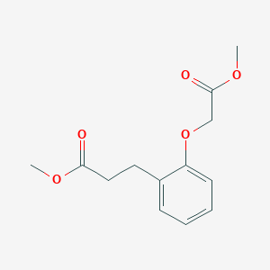 molecular formula C13H16O5 B2606167 Methyl 3-[2-(2-methoxy-2-oxoethoxy)phenyl]propanoate CAS No. 111286-73-8