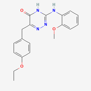 molecular formula C19H20N4O3 B2606170 6-(4-乙氧基苄基)-3-((2-甲氧基苯基)氨基)-1,2,4-三嗪-5(4H)-酮 CAS No. 905797-92-4